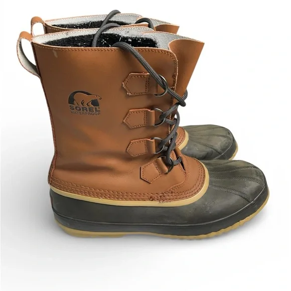 Sorel Men's Tan and Black Snow Boots - Picture 2 of 5